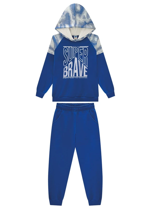 Marlan - Conjunto Blusão e Calça em Malha Sport Azul 2