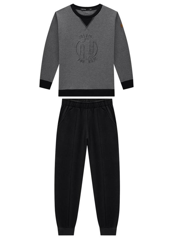 Ioluig - Conjunto Blusão e Calça em Molecotton Preto 2