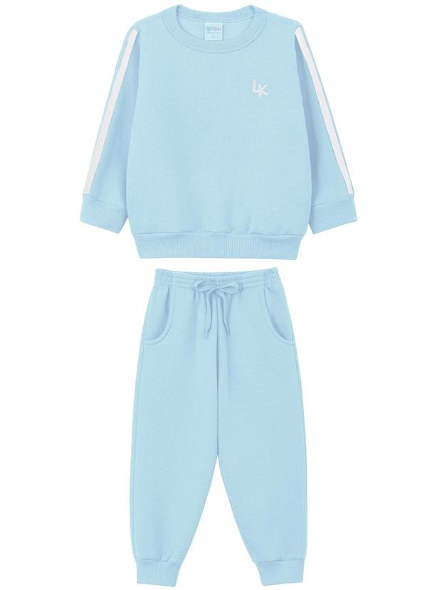Lik Kids - Conjunto Blusão e Calça em Moletom 2 Cabos Azul