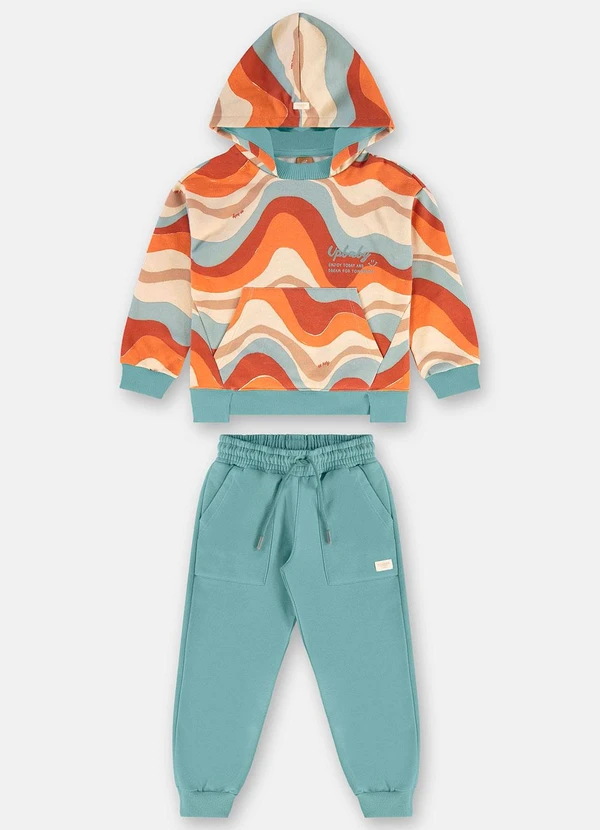 Up Baby - Conjunto Blusão e Calça em Moletom Azul 3