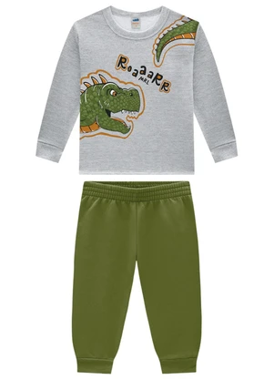 Marlan - Conjunto Blusão e Calça em Moletom Cinza - MARLAN