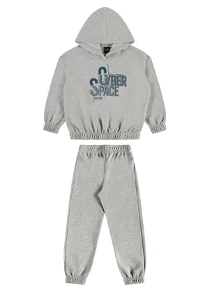 Guloseima - Conjunto Blusão e Calça em Moletom Cinza - GULOSEIMA