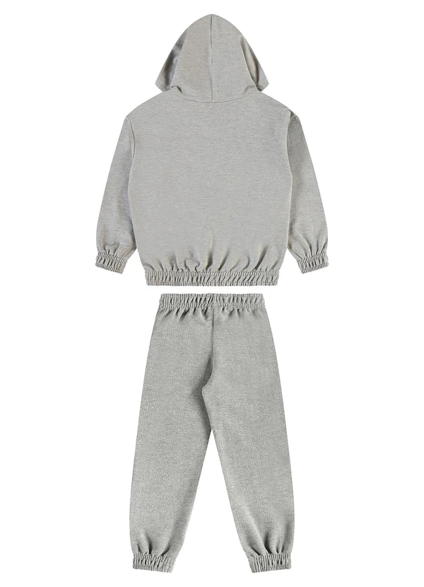 Guloseima - Conjunto Blusão e Calça em Moletom Cinza 2