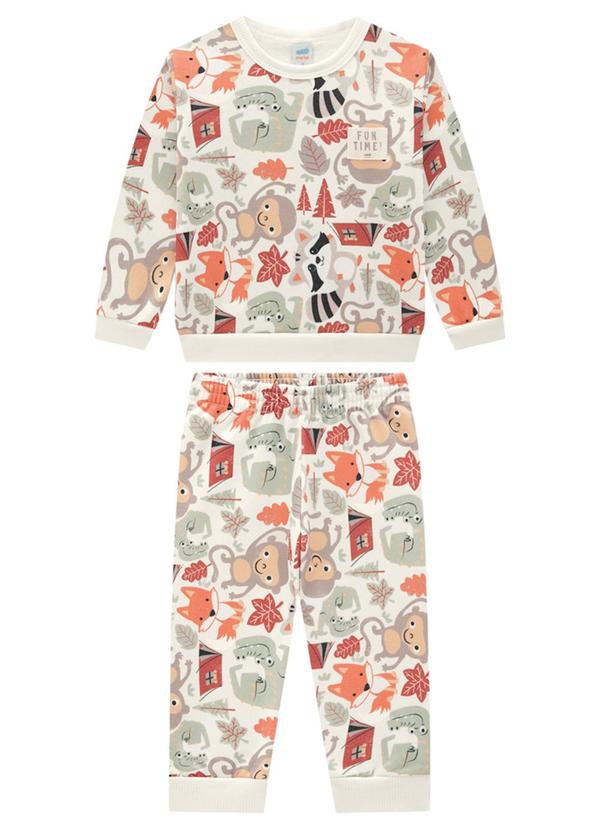 Marlan - Conjunto Blusão e Calça em Moletom Friends Bege 2