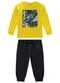 Marlan - Conjunto Blusão e Calça em Moletom Cinza - variação: Amarelo