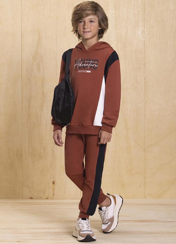 Ioluig - Conjunto Blusão e Calça Gorgurinho Marrom 1