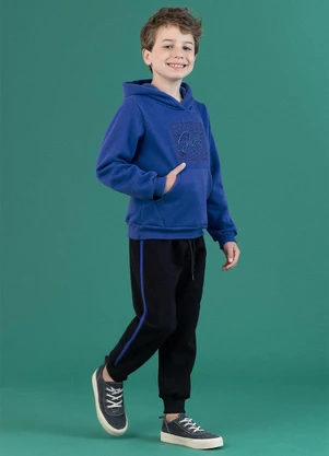 Soft Bonni - Conjunto Blusão e Calça Infantil Azul Bic - SOFT BONNI