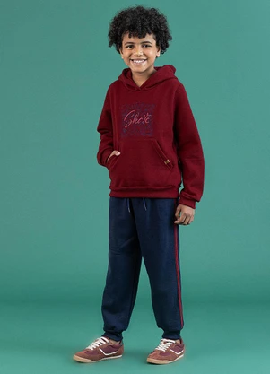 Soft Bonni - Conjunto Blusão e Calça Infantil Bordo - SOFT BONNI