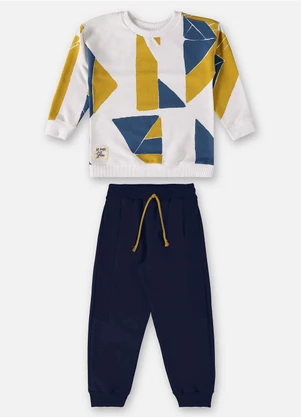 Up Baby - Conjunto Blusão e Calça Infantil Branco - UP BABY