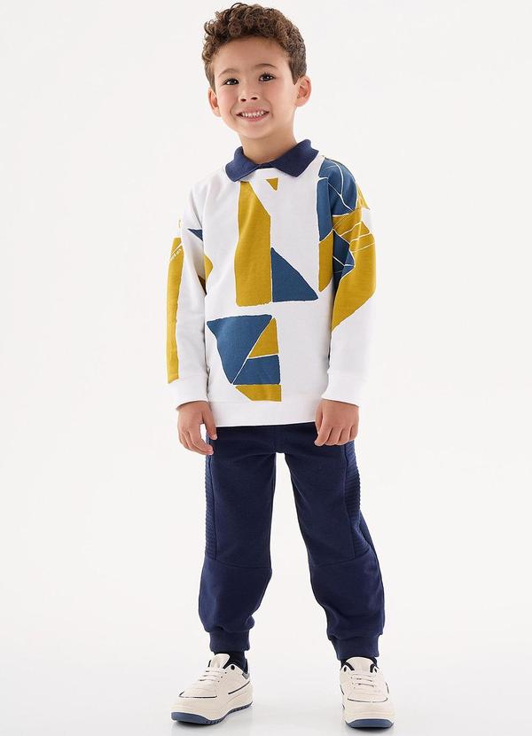 Up Baby - Conjunto Blusão e Calça Infantil Branco