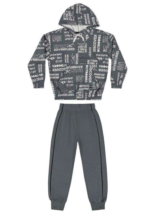 Quimby - Conjunto Blusão e Calça Infantil Cinza 2
