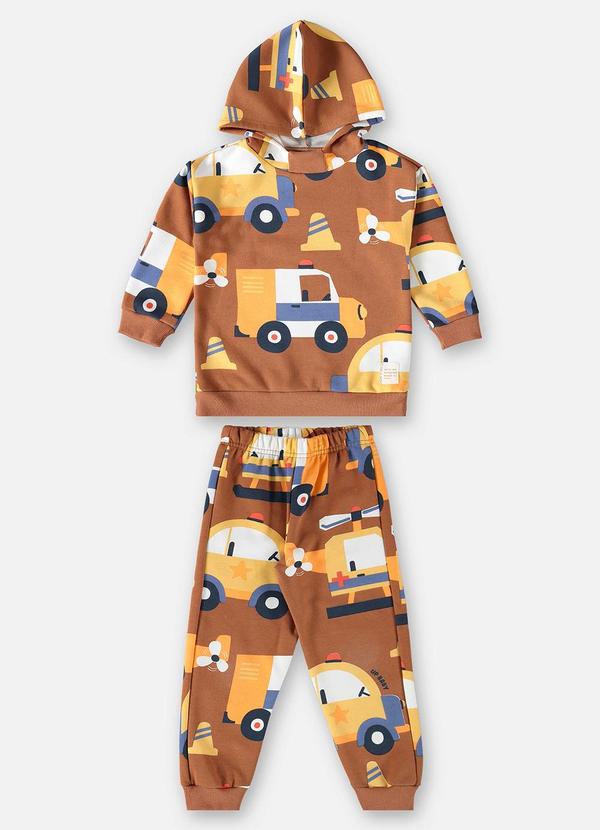 Up Baby - Conjunto Blusão e Calça Infantil Marrom 3