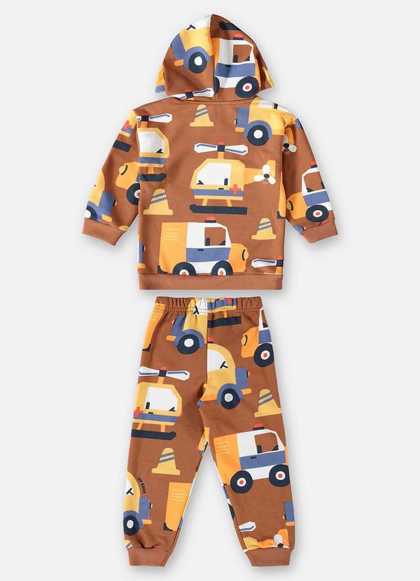 Up Baby - Conjunto Blusão e Calça Infantil Marrom 4