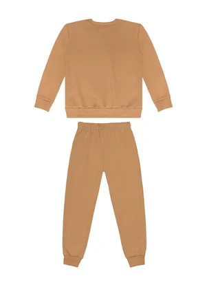 Guloseima - Conjunto Blusão e Calça Infantil Marrom - GULOSEIMA