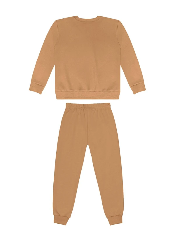 Guloseima - Conjunto Blusão e Calça Infantil Marrom 2