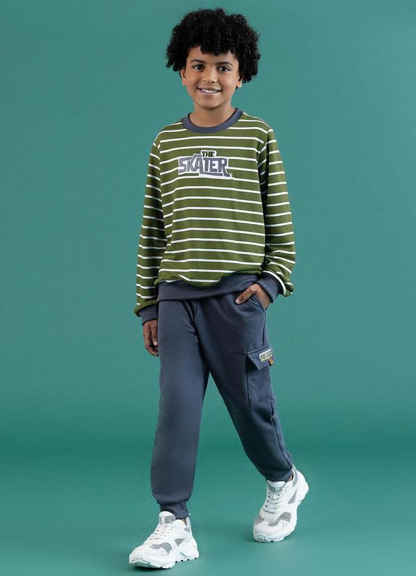 Soft Bonni - Conjunto Blusão e Calça Infantil Verde Oliva