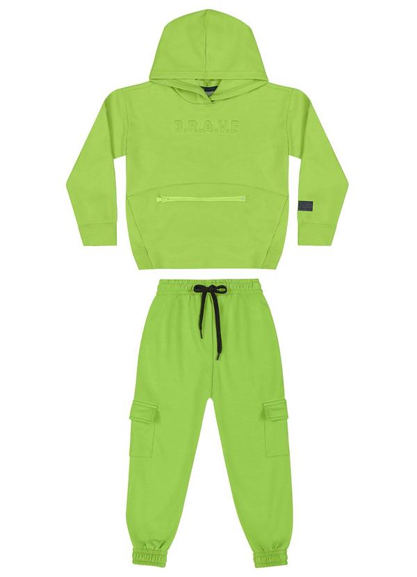 Quimby - Conjunto Blusão e Calça Infantil Verde 2