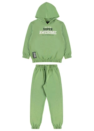 Guloseima - Conjunto Blusão e Calça Infantil Verde - GULOSEIMA