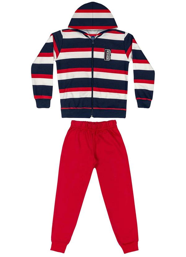 Bee Loop - Conjunto Blusão e Calça Infantil Vermelho
