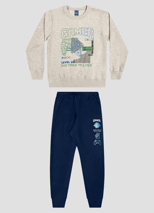 Reirex - Conjunto Blusão e Calça Jogger Mescla - REIREX