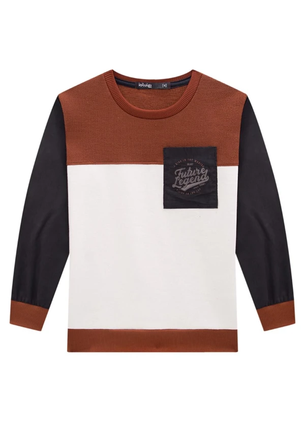 Ioluig - Conjunto Blusão e Calça Malha Tricot Marrom 2