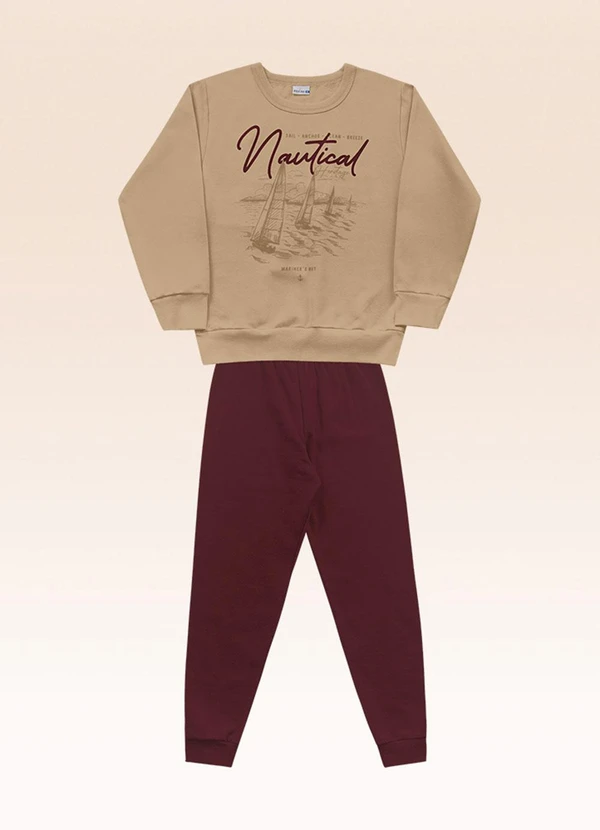 Fakini Kids - Conjunto Blusão e Calça Marrom 3