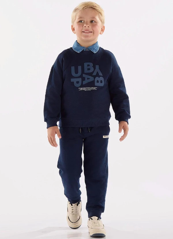 Up Baby - Conjunto Blusão e Calça Menino Azul