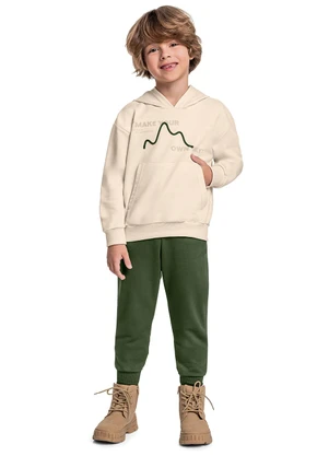 Quimby - Conjunto Blusão e Calça Menino Bege - QUIMBY