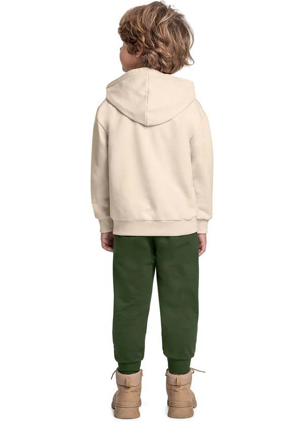 Quimby - Conjunto Blusão e Calça Menino Bege 2