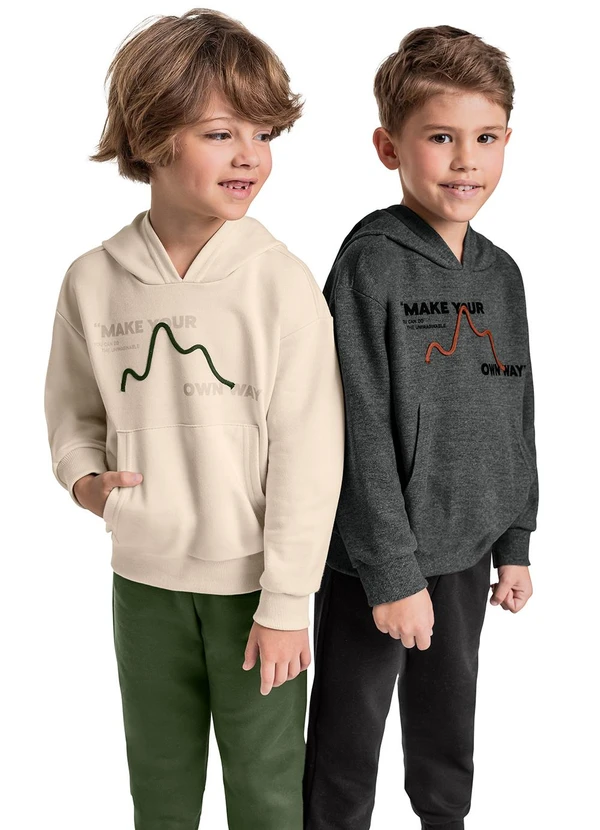 Quimby - Conjunto Blusão e Calça Menino Bege 3