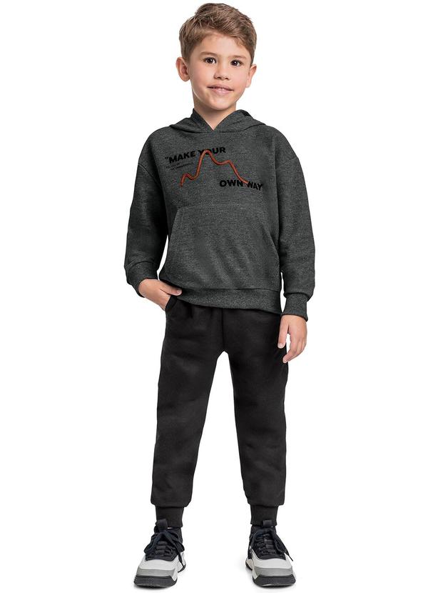 Quimby - Conjunto Blusão e Calça Menino Cinza