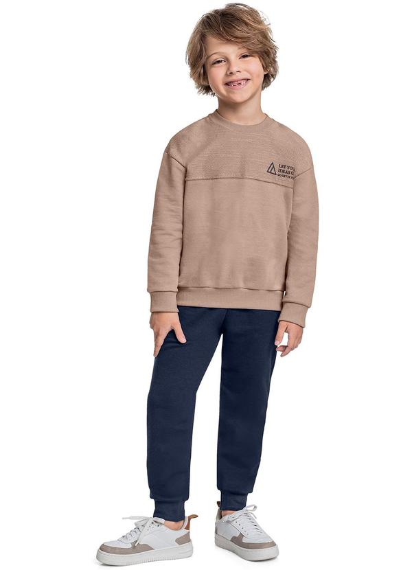 Quimby - Conjunto Blusão e Calça Menino Marrom