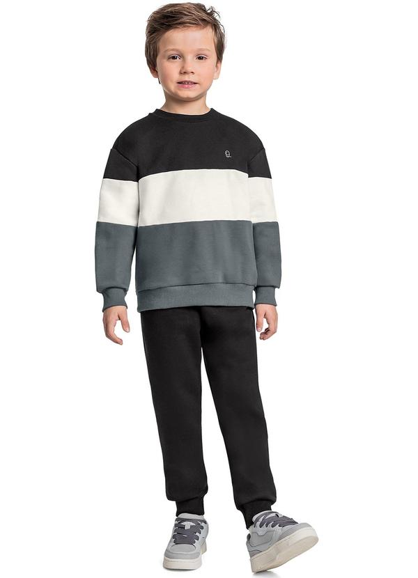 Quimby - Conjunto Blusão e Calça Menino Preto