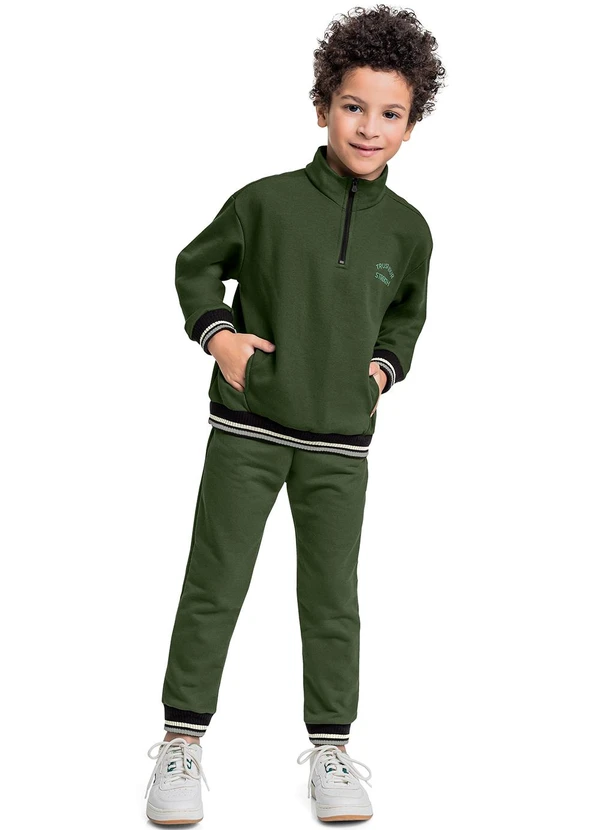 Quimby - Conjunto Blusão e Calça Menino Verde