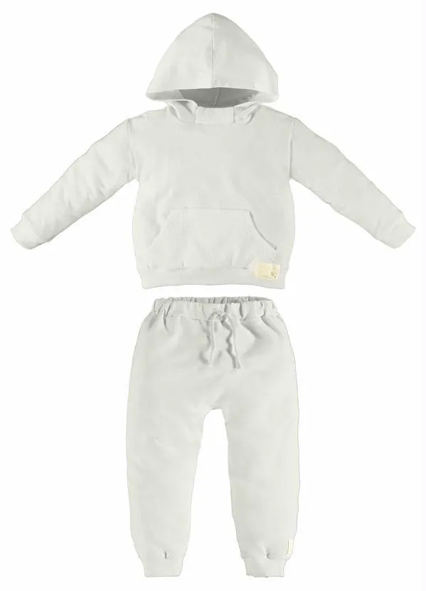 Up Baby - Conjunto Blusão e Calça Molecotton Bege