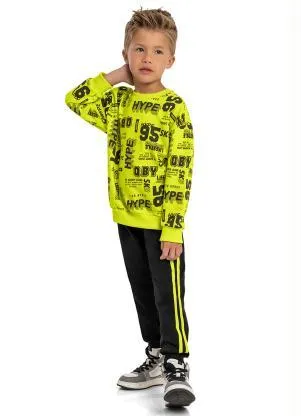 Quimby - Conjunto Blusão e Calça Moletinho Verde - QUIMBY