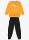 Rovi Kids - Conjunto Blusão e Calça Moletom Amarelo - variação: Amarelo