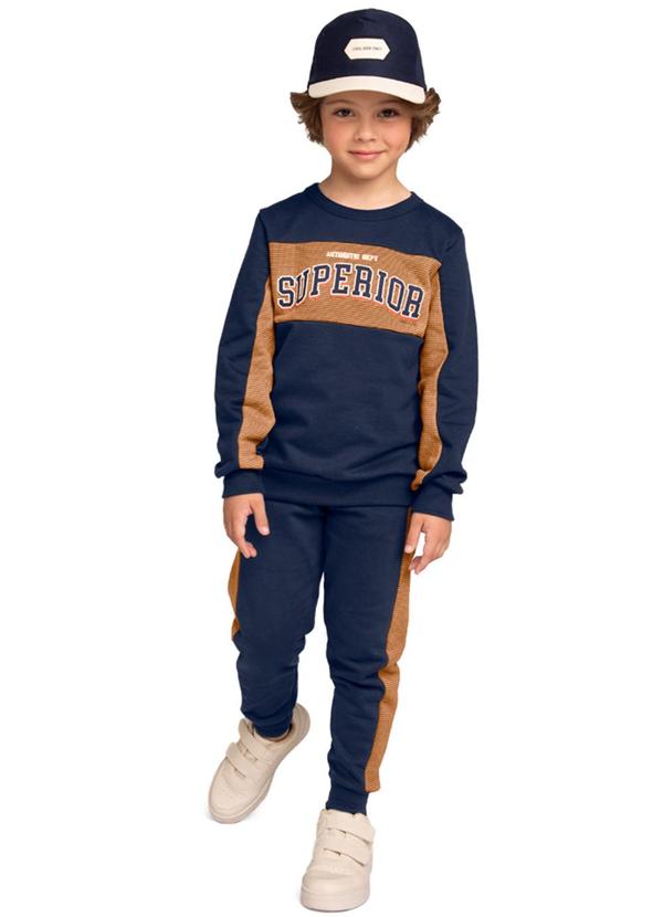 Marlan - Conjunto Blusão e Calça Moletom Azul 2