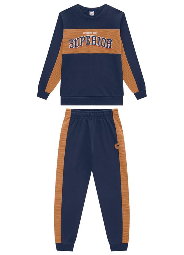 Marlan - Conjunto Blusão e Calça Moletom Azul 3