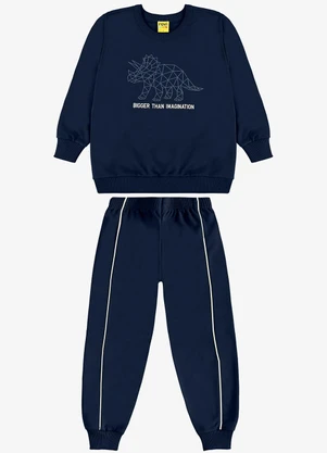 Rovi Kids - Conjunto Blusão e Calça Moletom Azul - ROVI KIDS