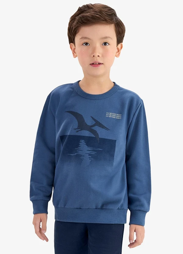 Rovi Kids - Conjunto Blusão e Calça Moletom Azul 4