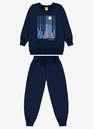 Rovi Kids - Conjunto Blusão e Calça Moletom Azul - ROVI KIDS