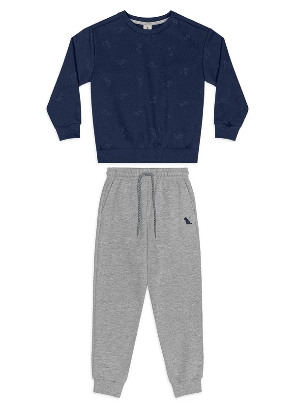 Quimby - Conjunto Blusão e Calça Moletom Azul 2