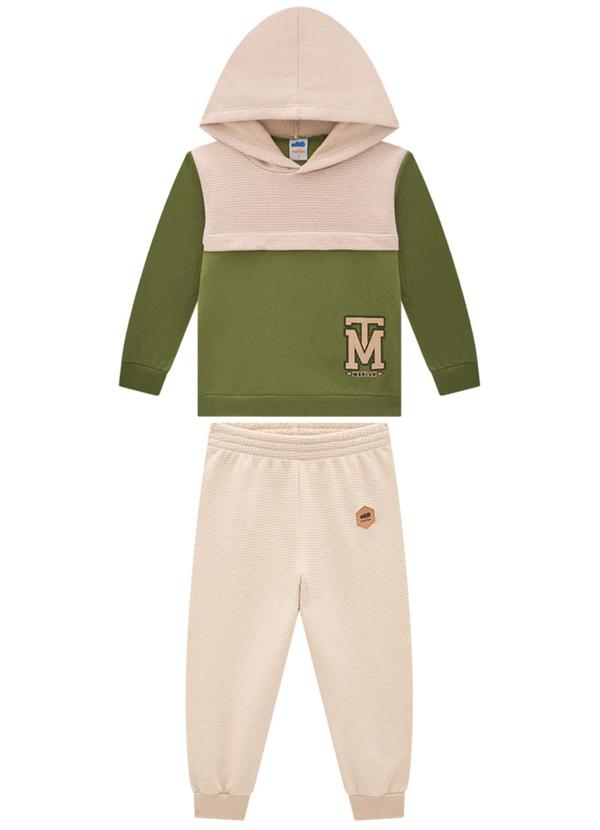 Marlan - Conjunto Blusão e Calça Moletom Bege 2