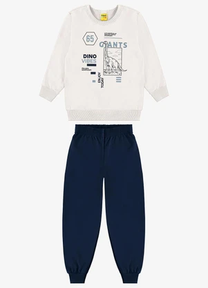 Rovi Kids - Conjunto Blusão e Calça Moletom Bege - ROVI KIDS