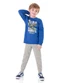 Marlan - Conjunto Blusão e Calça Moletom Dino Skate Azul - variação: Azul