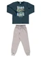 Marlan - Conjunto Blusão e Calça Moletom Dino Skate Azul - variação: Cinza