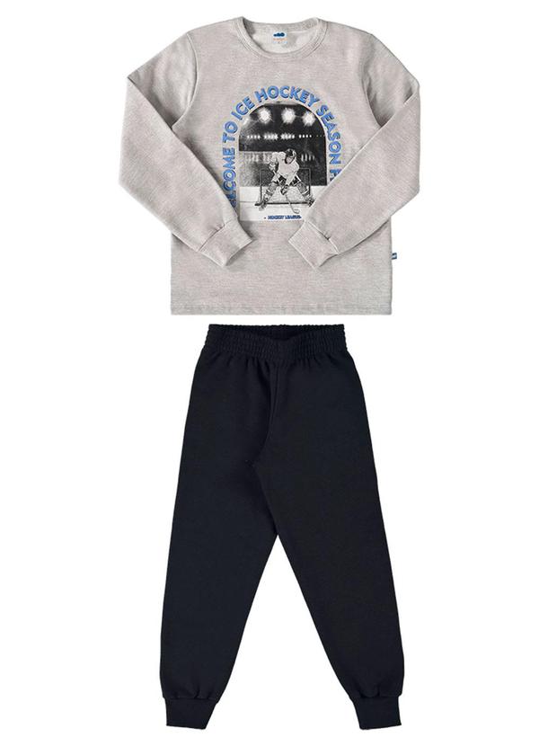 Marlan - Conjunto Blusão e Calça Moletom Ive Hockey Cinza