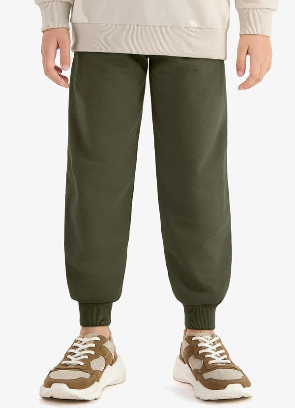 Rovi Kids - Conjunto Blusão e Calça Moletom Sarjado Bege 5