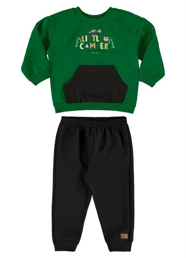 Quimby - Conjunto Blusão e Calça Moletom Verde